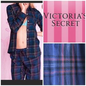 SALE❣️VS THE DREAMER PJS IN NAVY METALLIC PLAID